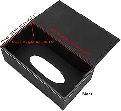 KINGFOM Rectangular PU Leather Tissue Box