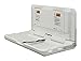 ECR4Kids Horizontal Diaper Changing Station with 500 Sanity Liners, Wall-Mounted, White Granite