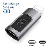 CONMDEX iOS Phone Xs to USB C Adapter 5V 2.4A with USB Data Block PD Fast Charge Type C to Phone XS Max Converter Charger Compatible with Phone Xs 8 8 Plus 7 7 Plus 6 7s Plus SE Connect MacBook