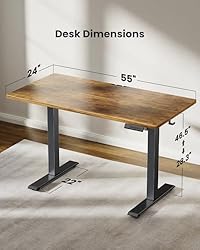 Marsail Electric Standing Desk, Adjustable Height