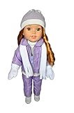 Brittany's My Purple Snowsuit Compatible with Wellie Wisher Dolls, Glitter Girl Dolls and Hearts for Hearts Dolls- 14 Inch Doll Clothes