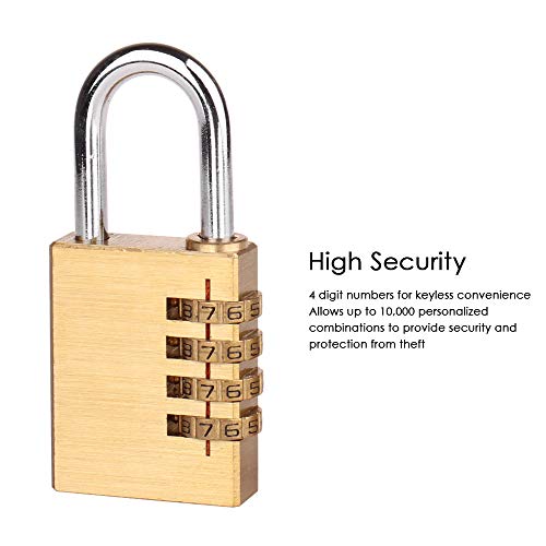 2 Pack Large & Small Combination Lock, Tiberham 4 Digit Padlock for Gym & Sports Locker, Fence, Toolbox, Cabinet, Hasp Storage, Heavy-duty Anti-Rust Keyless Resettable Combo with 3 Digit Mini 1-Pack