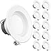 Sunco LED Recessed Lighting 4 Inch, 10 Pack 4000K Cool White, Dimmable Can Lights, Smooth Trim, 11W=60W, 660LM, Damp Rated, Retrofit Installation - UL Certified
