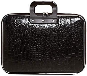 Briefcase-Solid Color Waterproof Notebook Computer Handbag Notebook Case for Men and Women Black 16 Inch