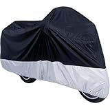 Exlight Motorbike/bicycle Outdoor Cover,Breathable, Water Resistant Dustproof Ultra Violet Protective (Black and Silver)