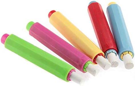 Mackur Creative Chalk Holder Case Cover for Plastic School Adjustable Replacement Chalk Cover 5 Pieces