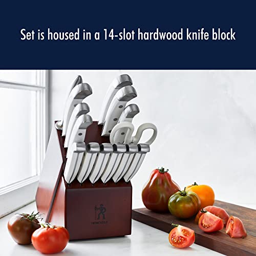 HENCKELS Statement RazorSharp 15Piece White Handle Knife Set with