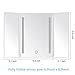 KEDSUM Trifold Lighted Makeup Mirror,LED Travel Vanity Mirror with Lights,Tabletop Mirror with 5X Pocket Mirror , Large Dimmable Touch Screen, 180°Rotation Bracket, Batteries or USB Charging