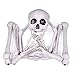 FUN LITTLE TOYS Groundbreaker Skeleton for Halloween Full Size, Scary Poseable Skull Hand Parts for Outdoor Yard Garden Lawn Graveyard Cemetery Creepy Stakes Decor Haunted House Party Supplies Props