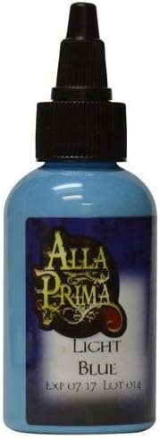 Tattoo Ink by Alla Prima - Primary Light Blue Color - 1 oz Bottle