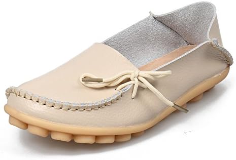 Women's Leather Loafers Moccasins Wild Driving Casual Flats Oxfords Breathable Shoes
