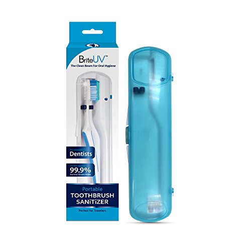 BriteUV Toothbrush Case Sanitizer Includes Portable Travel Toothbrush