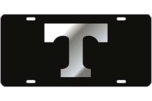 Craftique Tennessee Volunteers Black Laser Cut License Plate - Mirror T
