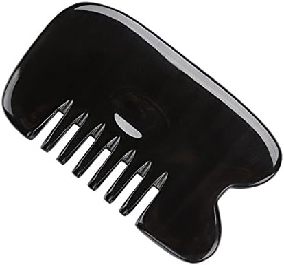Growing Wild Natural Buffalo Horn Gua Sha Scraping Massage Tool Horn Comb 3.5"