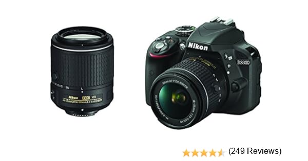 Nikon D3300 - Kit de cámara réflex Digital, 24,2 megapíxeles, Pantalla LCD de 3 Pulgadas, Tarjeta SD 8 GB 200X Premium Lexar, Color Negro [Tarjeta Nital].: Amazon.es: Electrónica