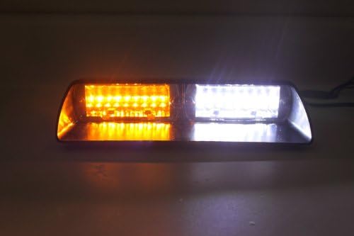 Hossen 16 LED 18mode Car/truck Strobe Flash Warning Windshield Dash Lights White/amber