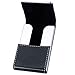 MaxGear PU Leather Business Card Holder Name Card Case Credit Card Holder Magnetic Shut Double side open Card Case Professional Business Card Holder for both men and women, Black