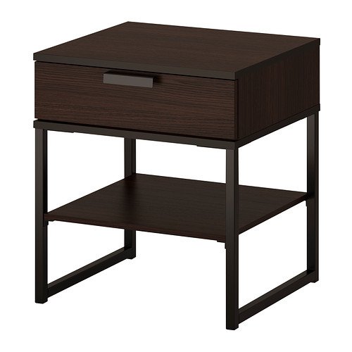 Ikea Nightstand, dark brown, black 1424.11202.1018