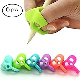 Pencil Grips,YuBoBo Finger Grip 2018 Generation New Mechanical Pencil Grip Elephant Shape For Kids Preschoolers Children Adults Special Needs for Left or Right Hand (6PCS)