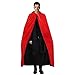 Lulu Home Halloween Vampire Cloak, Velvet Reversible Hooded Vampire Cape for Halloween Adult Cosplay Black and Red