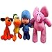 Complete Set of 4 Plush: Pocoyo, Pato, Elly, Loula by Pin Yuan