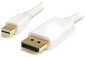 StarTech.com MDP2DPMM1MW 1m 3 ft White Mini DisplayPort to DisplayPort 1.2 Adapter Cable M/M - DisplayPort 4k with HBR2 Suppo