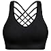 Women's Medium Support Strappy Sports Bra for Girls Ladies Running Gym Athletic