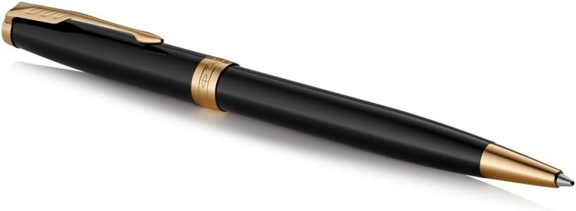 Parker Sonnet Ballpoint Pen, Black Lacquer with Gold Trim