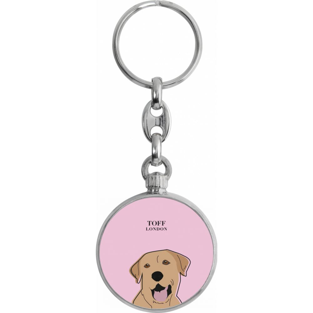 Toff London Beige Labrador Retriever Dog Head Keyring