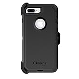 OtterBox Defender Series Case & Holster for Apple iPhone 8 Plus / 7 Plus (ONLY) - Black (Renewed)