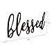 Lavish Home Blessed Wall Decor - Decorative 3D Metal Cutout - Word Art Sign for Modern Rustic and Vintage Farmhouse Decor (Distressed Brown)