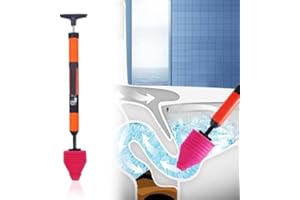 RENHE INGENUITY High Pressure Toilet Unblock One Shot Toilet Pipe Plunger, High Pressure Toilet Unblock a Shot, Stainless Steel Toilet Unclogger Toilet Snake, Applicable to Clogged Pipe (1PCS)