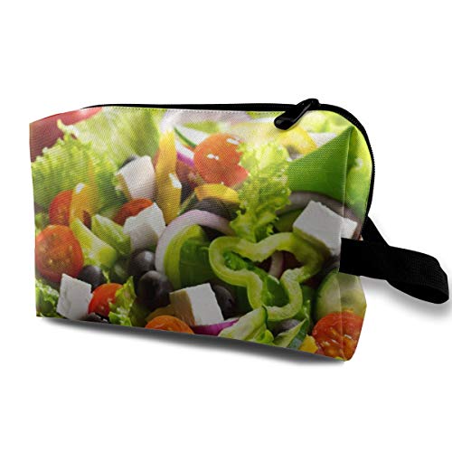 Salad Fruit Image Cosmetic Bags Makeup Organizer Bag Pouch Zipper Purse Handbag Clutch Bag