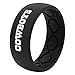 NFL Dallas Cowboys Black Silicone Ring by Groove Life - Breathable National Football League Rubber Wedding Rings for Men, Lifetime Coverage, Unique Design, Comfort Fit Ring - Size 10