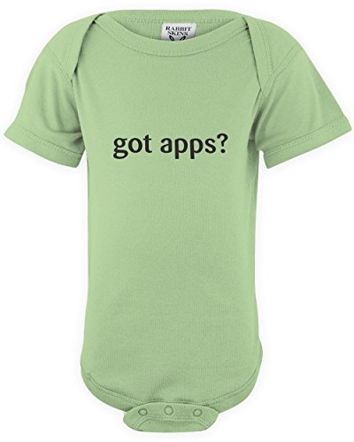 ShirtLoco Baby Got Apps Infant Bodysuit, Key Lime 6 Months
