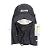 icolor Folding Sun Cap Fishing Hats,Summer Sun Protection Hats,Removable Neck & Face Flap Cover for Men & Women Black