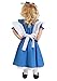 Fun Costumes Deluxe Toddler Alice in Wonderland Costume Alice in Wonderland Dress for Girls - Blue - 4T