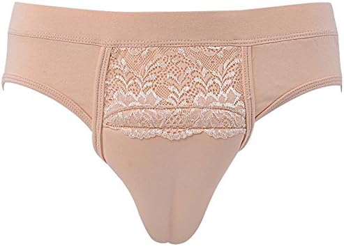 HONGREN CD Pseudo Mater Hidden Jj Men And Women Cross-Dressing Panties Realistic Men's Fake Yin Cos Guardian Panties Plus Pad Rich Buttocks