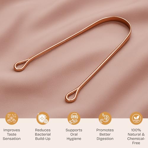 Equater Pure Copper Tongue Cleaner for Adults | Tongue Scraper for Oral Care & Bad Breath | Ayurvedic Tongue Cleaner | Pack of 2 | Made from Pure Copper for Daily Oral Care