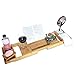 Milliard Spa Gift Set with Bath Caddy Tray, Bath Pillow and Overflow Drain Cover, Bathtub Gift Basket for Women and Men