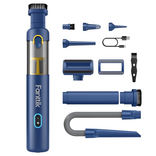 Fanttik Slim V8 APEX Kabelloser Akku Autostaubsauger, 4-in-1 Mini (Blau)
