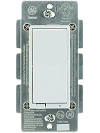 "New Model : GE Z-Wave Plus Wireless Smart Lighting Control Smart Dimmer, Paddle Style, In-Wall, Includes White & Light Almond Paddles, Works with Amazon Alexa, 14294 "