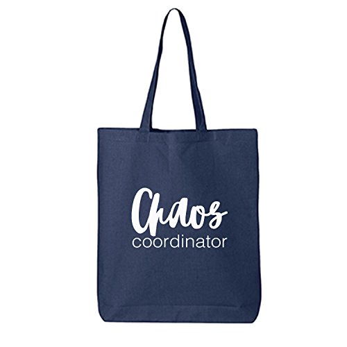 Chaos Coordinator Cotton Canvas Tote Bag in Navy - One Size