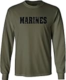 Joe's USA - Military Green Vintage Logo Long Sleeve T-Shirts-L