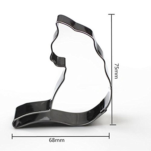 WIN 5pcs Cute Cat Shape Cookie Cutter Stainless Steel Fondant Cutter Cake Decoration Tool Set - Thumbnail 2