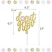 Levfla Donut Grow Up Cake Topper, Dount Themed Party Decoration, Kids Birthday Party Supplies, Made of Double Sided Glitter, Pre-assembled