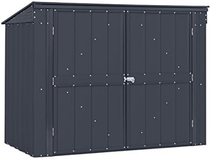 Globel Horizontal Storage Shed, 5'x3' Anthracite Gray