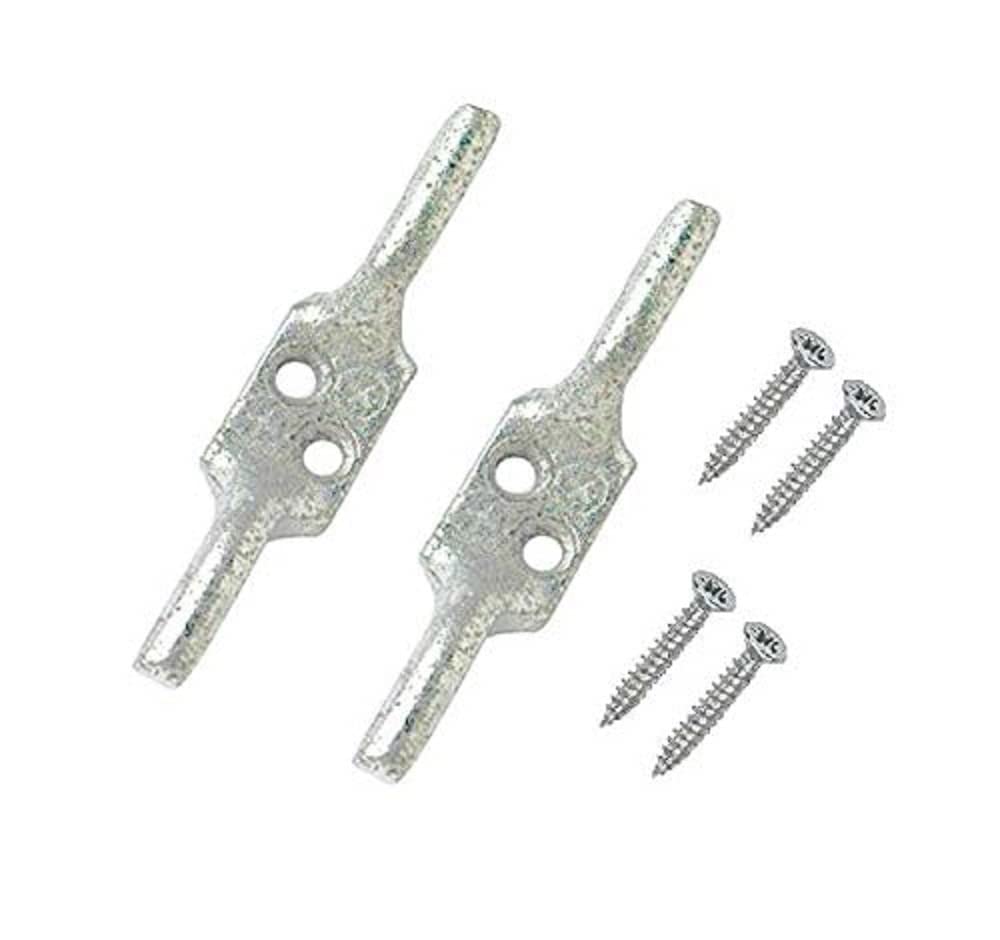 Merriway BH00406 (2 Pcs) Cleat Trailer Hooks, Galvanised 125 mm (5 inch) - Pack of 2 Pieces