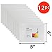 PHOENIX Small Painting Canvas Panels 6x8 Inch, 12 Value Pack - 8 Oz Triple Primed 100% Cotton Acid Free Canvas Boards for Painting, White Blank Flat Canvas Boards for Acrylic, Oil Paints