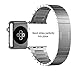 Eoso Stainless Steel Replacement Smart Apple Watch Band Link Bracelet with Double Button Folding Clasp for 42mm Apple Watch All Model (Bracelet Silver,42mm)